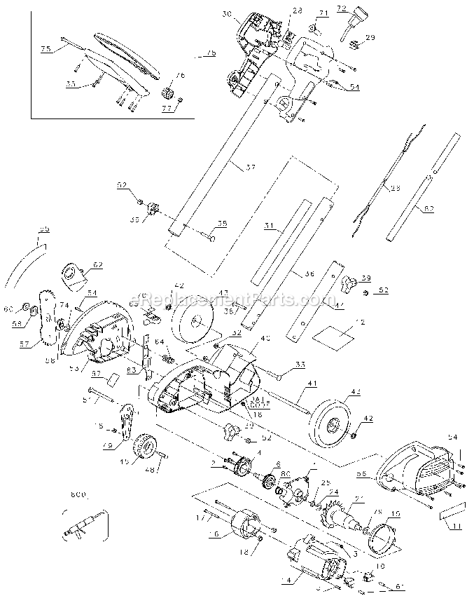 Black and Decker LE750 (Type 6) Next Generation Edger-Edg Power Tool Page A Diagram